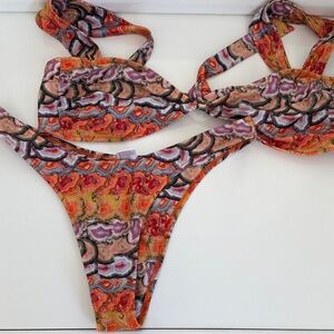 Strawberry Milk Mob Colorful Swirl Bikini